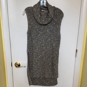 NWT Miami Gray Sleeveless Cowl Neck Sweater